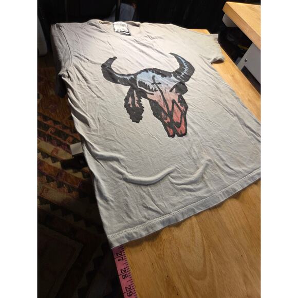 Kid Dangerous Grime Couture Bull Skull T-Shirt L 20" P2P - Picture 5 of 9